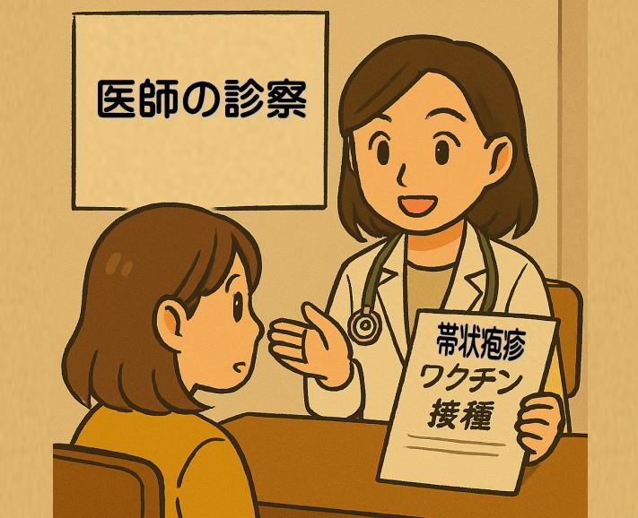 接種前に医師の診察がありました